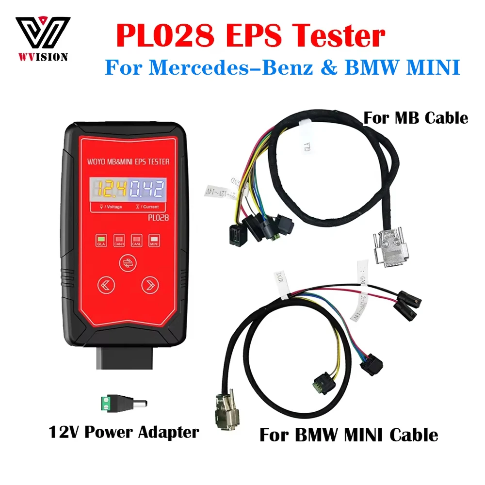 Фото WOYO PL028 тестер EPS рулевого колеса для Mercedes-Benz для BMW MINI R56 Cooper Benz Coupe, симулятор автомобиля, автоматический диагностический инструмент №1