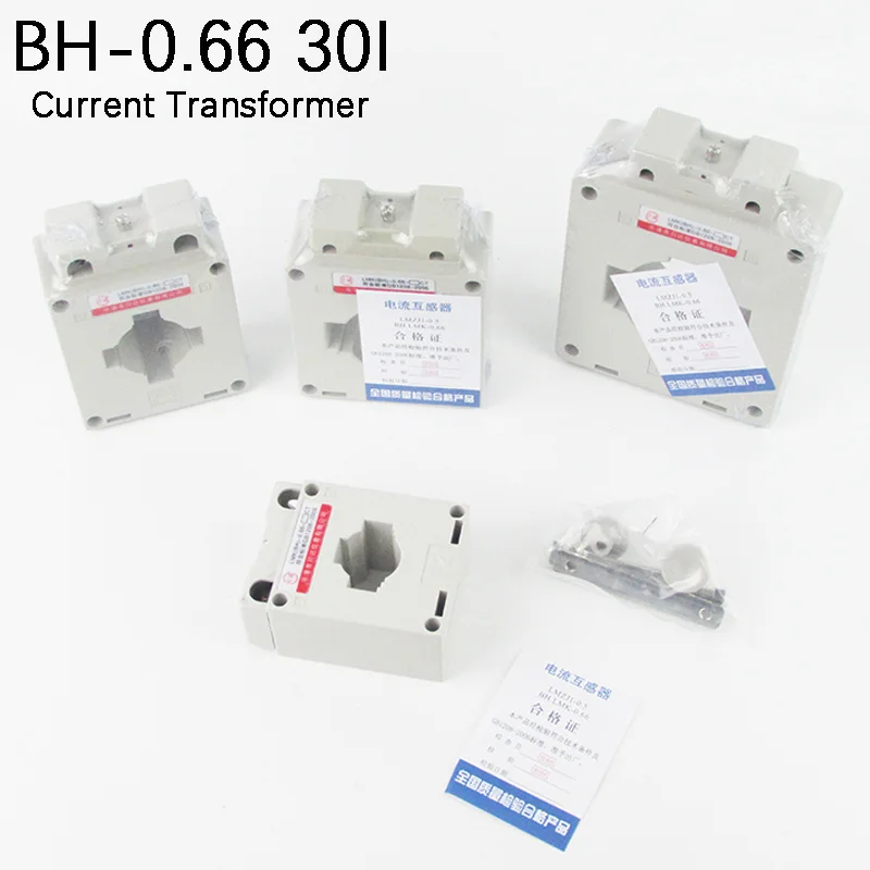 

BH-0.66 CT 30mm Hole Current Transformer Primary 100A 150A 200A 250A 300A 400A Secondary 5A Mutual Inductor Electric Meter CT