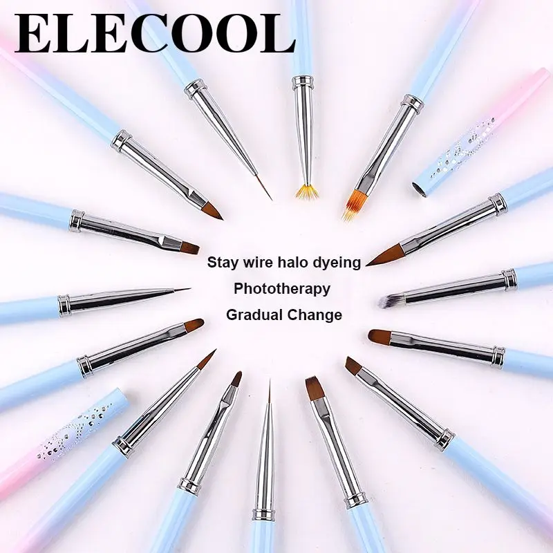 

Женский 1 шт. Гель-лак для ногтей ручка для рисования Маникюрный Инструмент рисунок для ногтей дизайнерская Кисть кисти для УФ-геля художественные Кисти