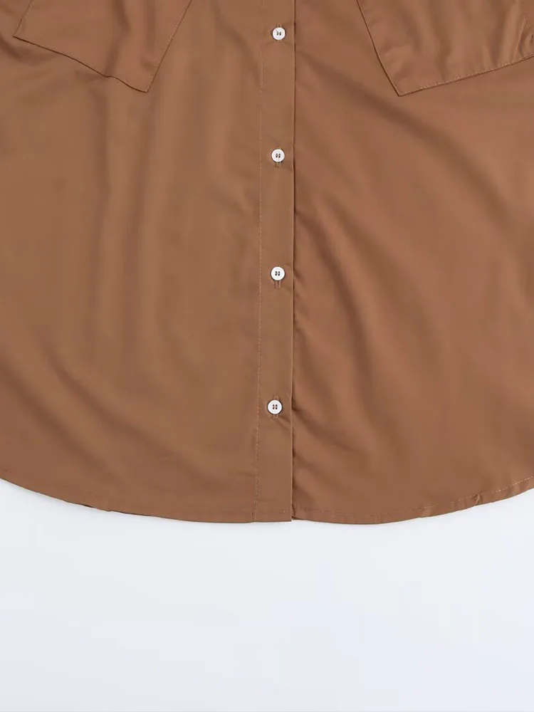 Осень-зима 2024 новые поступления женская свободная повседневная рубашка с