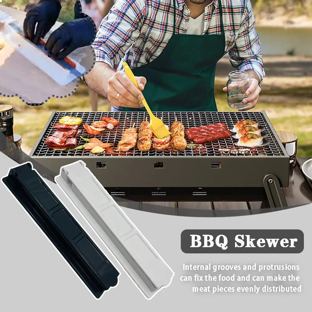 

Single Row Kebab Maker Bbq Meat Skewer Machine Kebab Press Maker Reusable Plastic Bbq Skewer Maker Kebab Preparation BBQ Tools