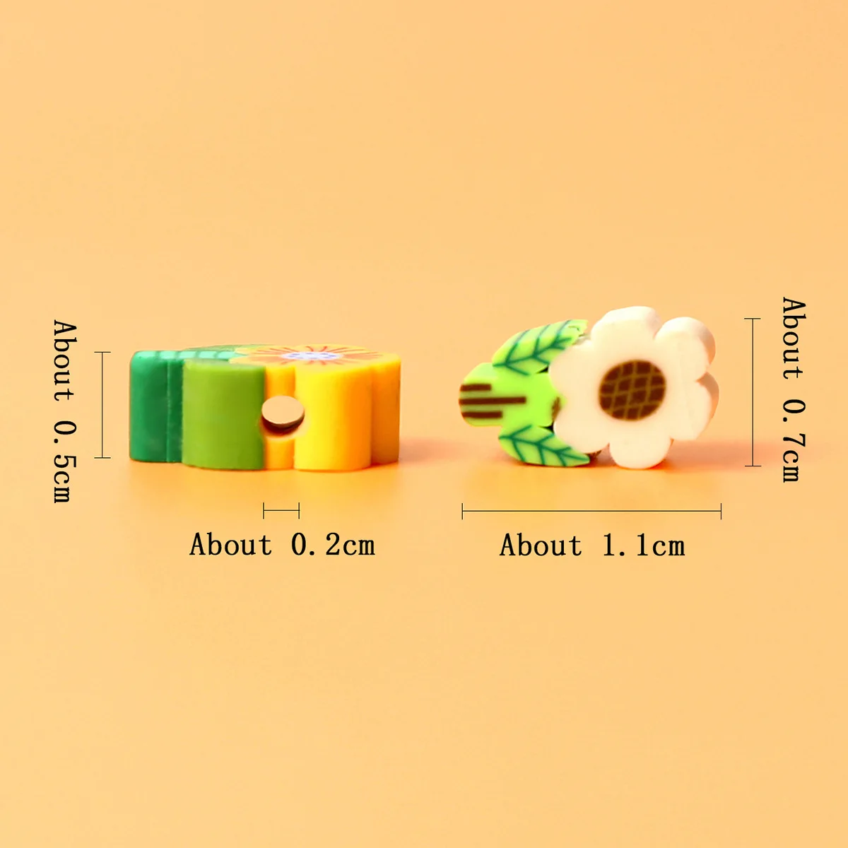 100 шт. бусины из полиэстера 11 х7 мм