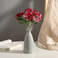 5 head hydrangea simulation bbouquet photography home dining room table vase decoration diy wedding bride holding fake flowers