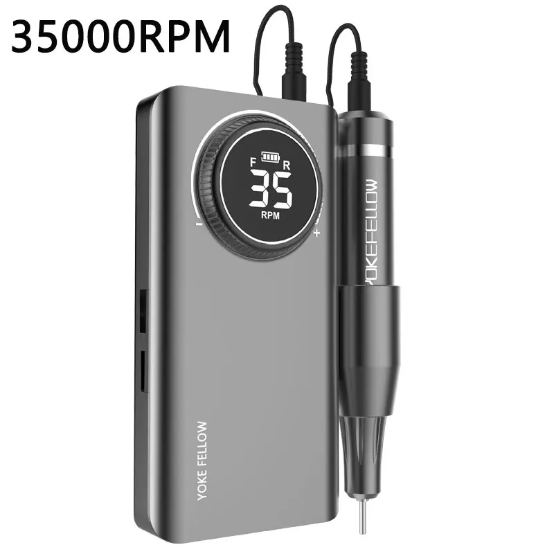 Nail Drill Machine 35000 RPM Rechargeable Nail Gel Polisher 