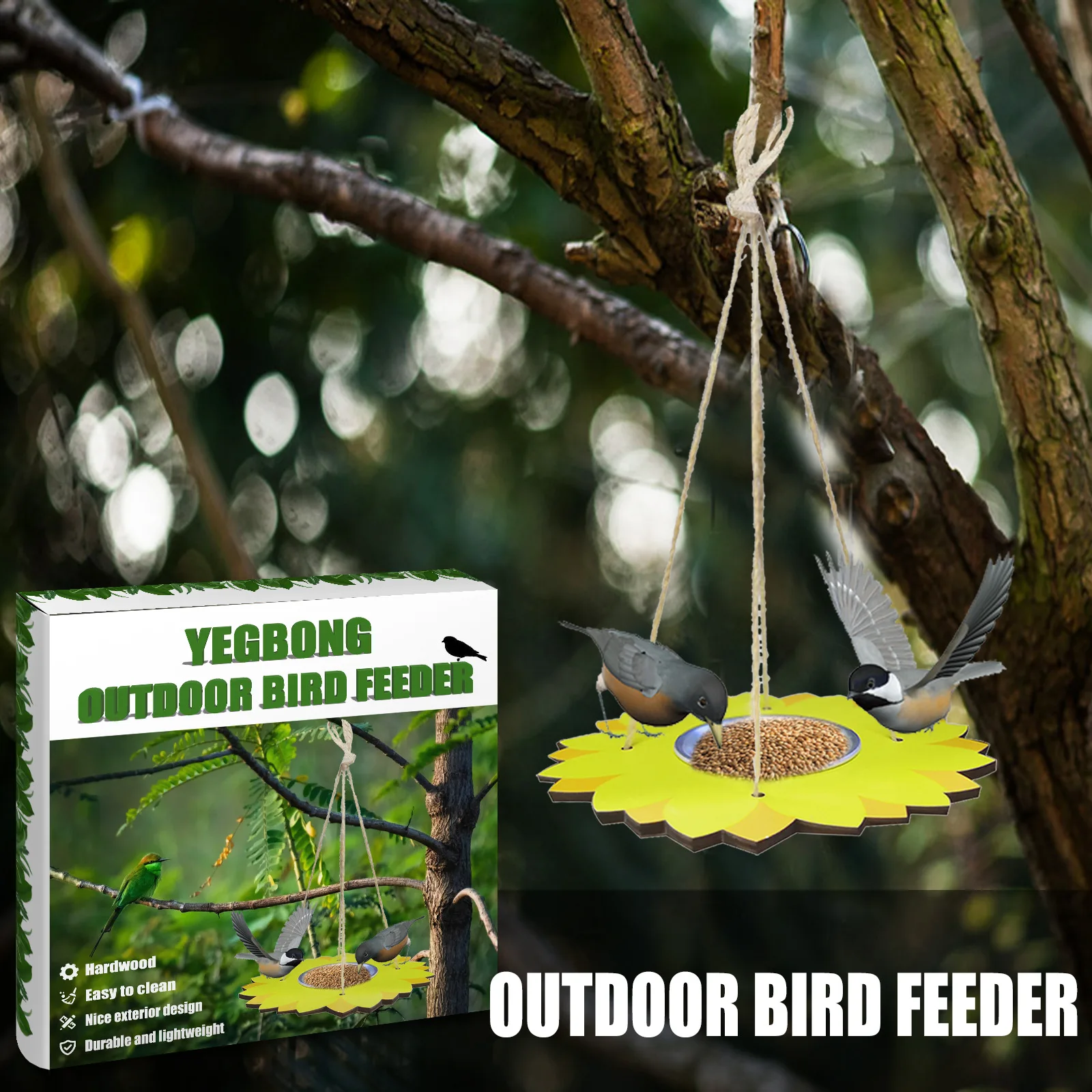 

Creative Bird Feeder for Outdoor Hanging,Lazy Person Automatic Feeder,Perfect for Garden Bird Drinking Water