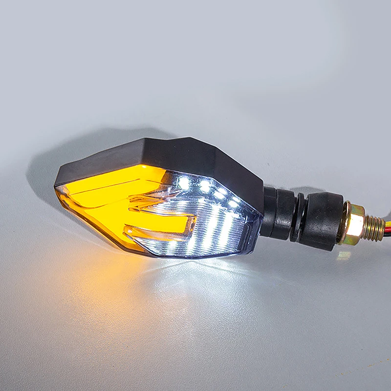 

12V Indicator Blinker Lamp 2X Electric Vehicle Modification Universal Motorcycle LED Arrow 2color Turn Signal Car Lamp Accessory