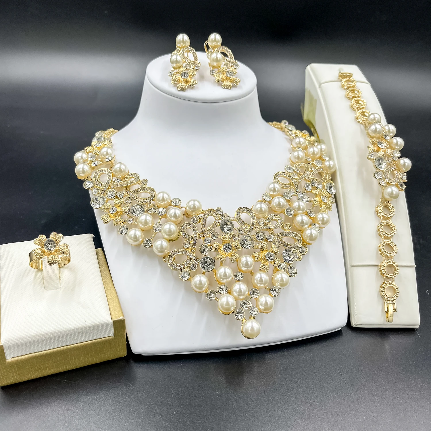 

Ювелирные наборы для вечеринок, серьги, модные ювелирные наборы, свадебное кольцо, изысканный Рождественский подарок