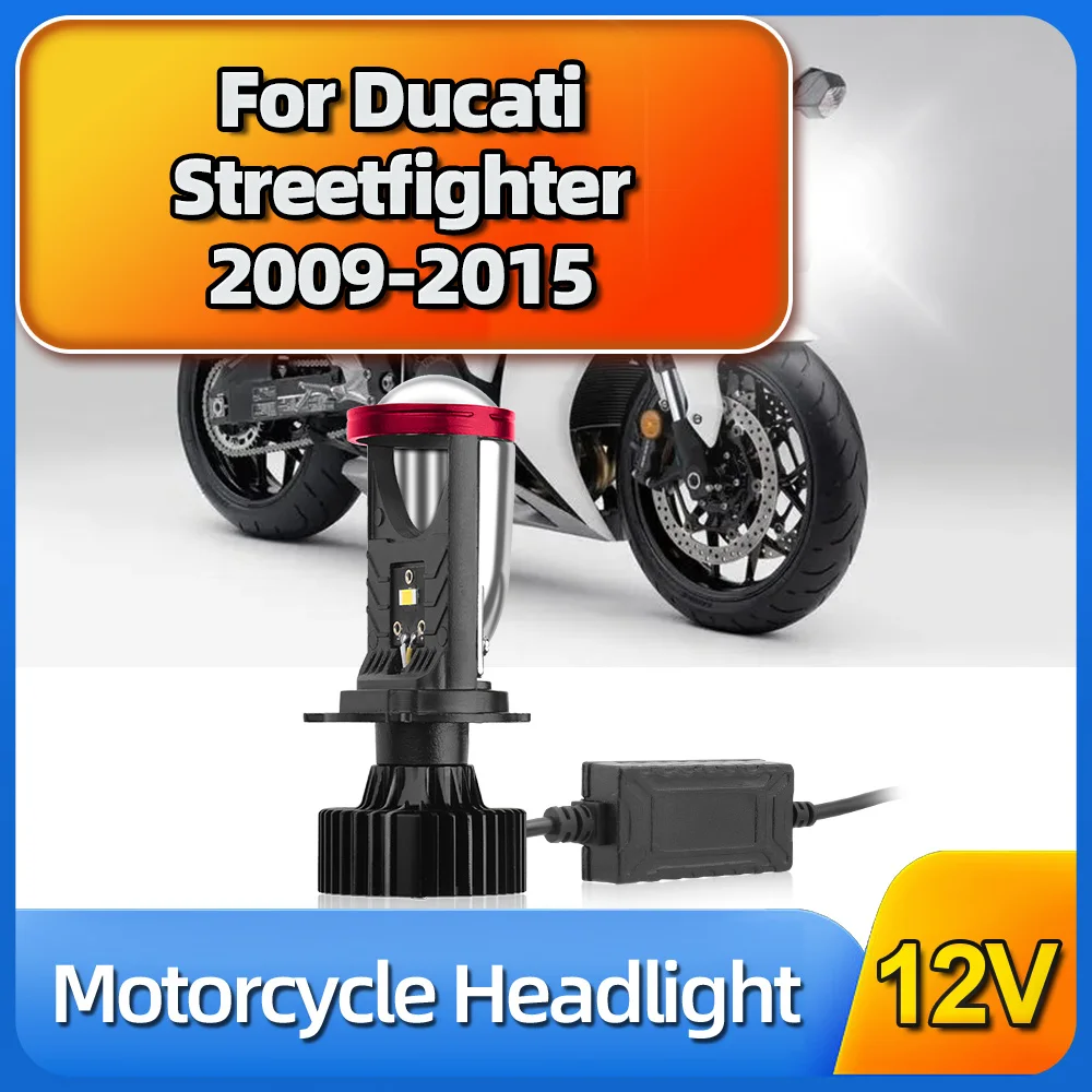 Для Ducati Streetfighter 2009 2010 2011 2012 2013 2014 2015 мотоцикл 30000LM H4 би-светодиодная лампа для фар