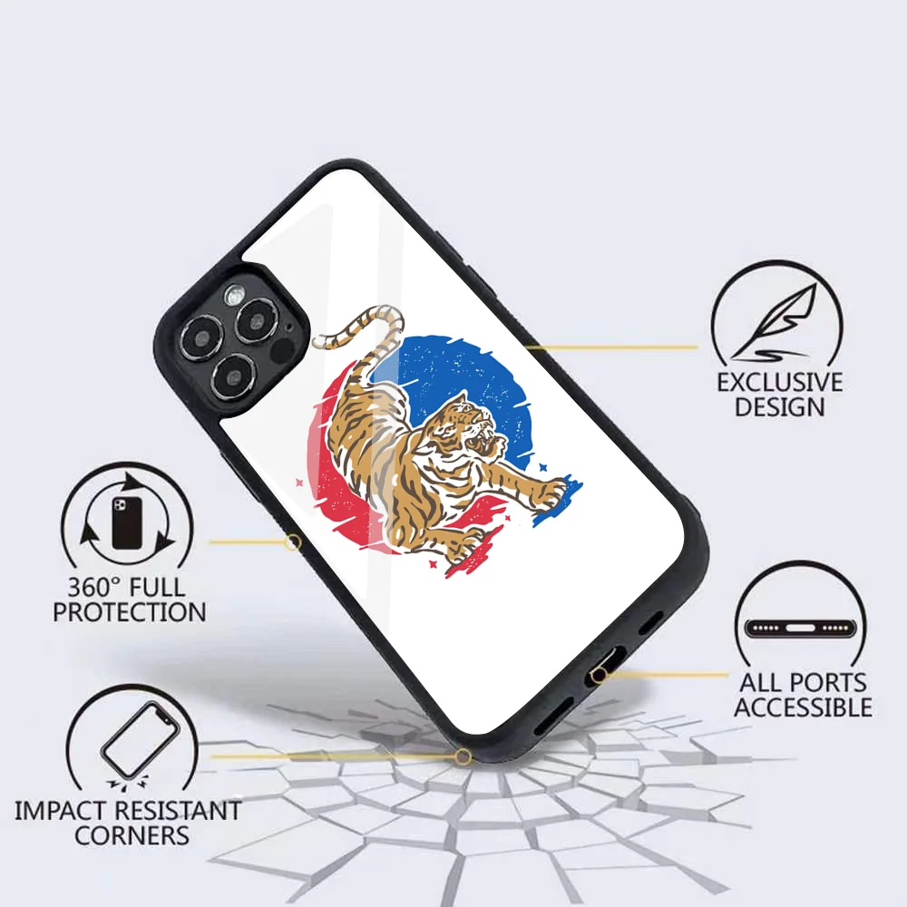 Чехол для телефона Taegeuk TIger с иллюстрацией IPhone 15 14 13 Pro Max 11 12 Mini Alex Mirror Magsafe чехол