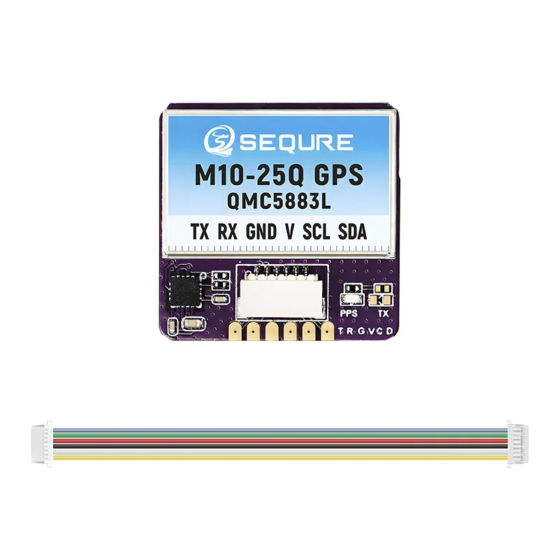 Фото SEQURE M10-12 | M10-18 | M10-25Q GPS-модуль малого размера для быстрого позиционирования INVA BF, для гоночных FPV-дронов с фиксированным крылом, с компасом QMC5883L №2