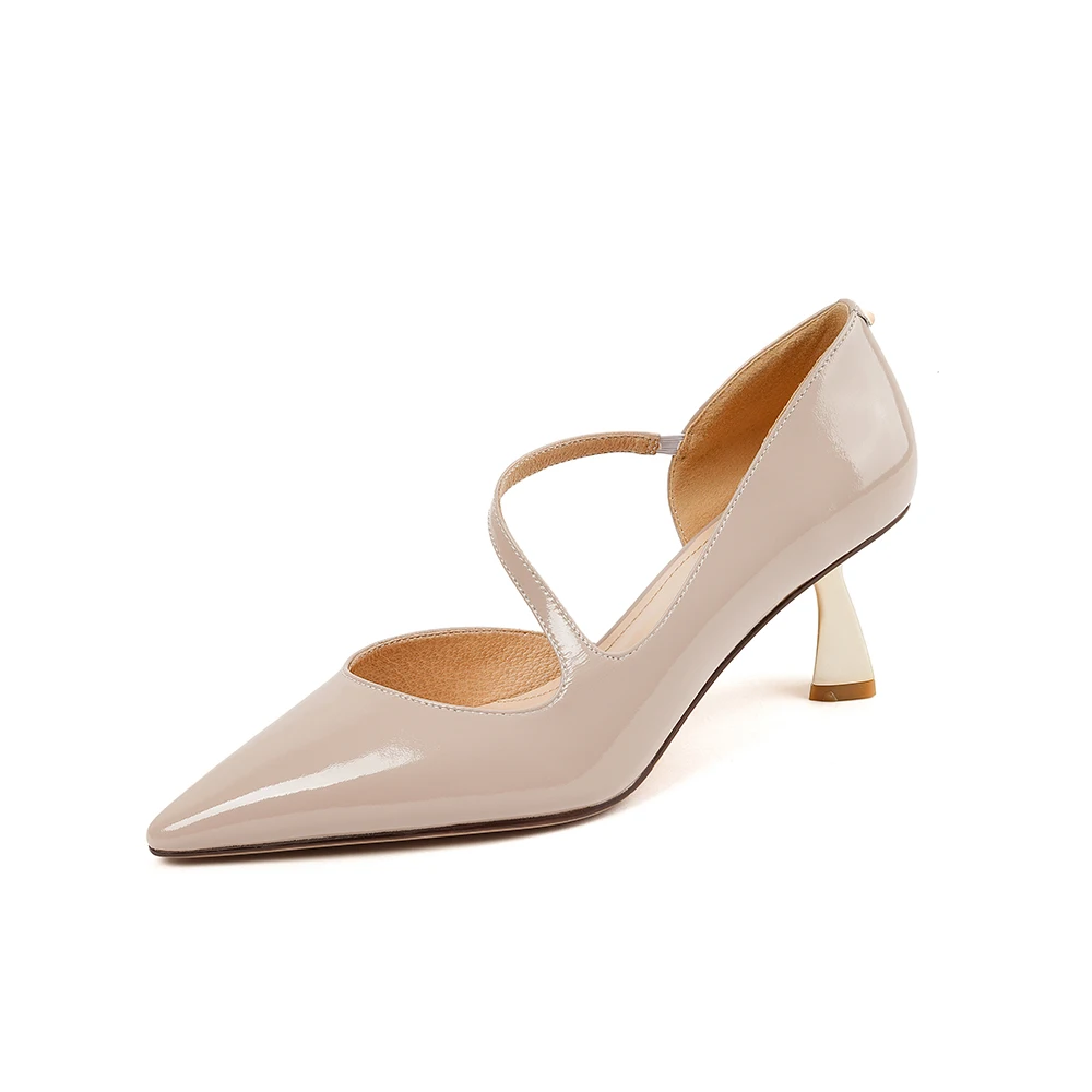 Cialisa Elegant Women Pumps Genuine Leather Shoes 2023 Spring New Arrival Fashion Party Dress High Heels Ladies Footwear Apricot