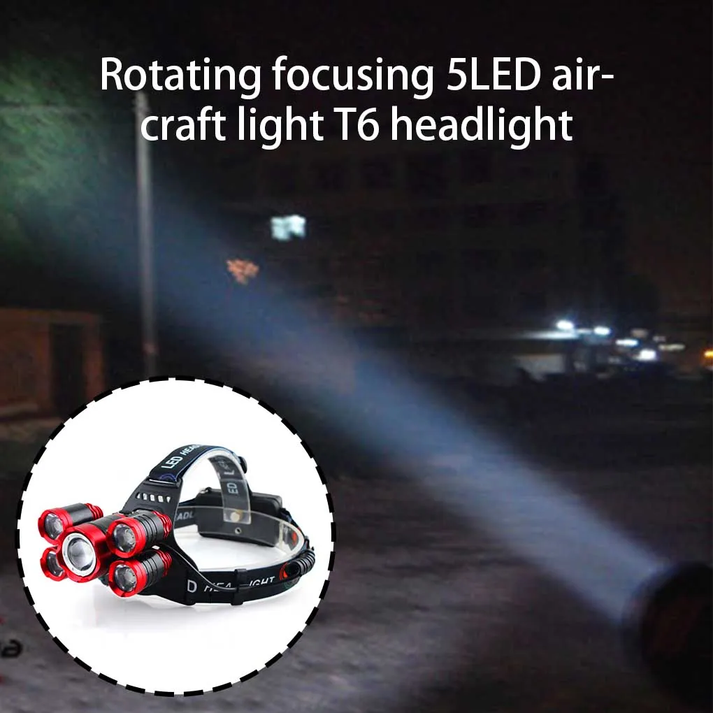 

Waterproof Headlight Camping Traveling Headlamp Rechargeable Flashlight Running Jogging Head Torch Outdoor Equipment