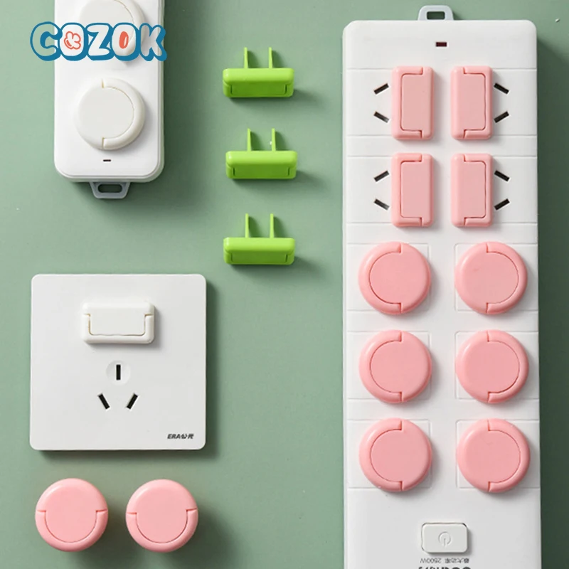 

COZOK 2pcs Baby Electrical Safety Socket Cover Insulation For 2/3 Holes ABS Flame Retardant Child Protection Thickening Cover