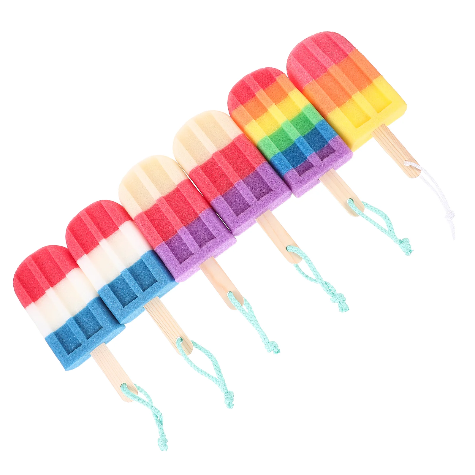 6 шт. губка для ванны цветок шарик детский скруббер лица натуральный душ пуф шайба