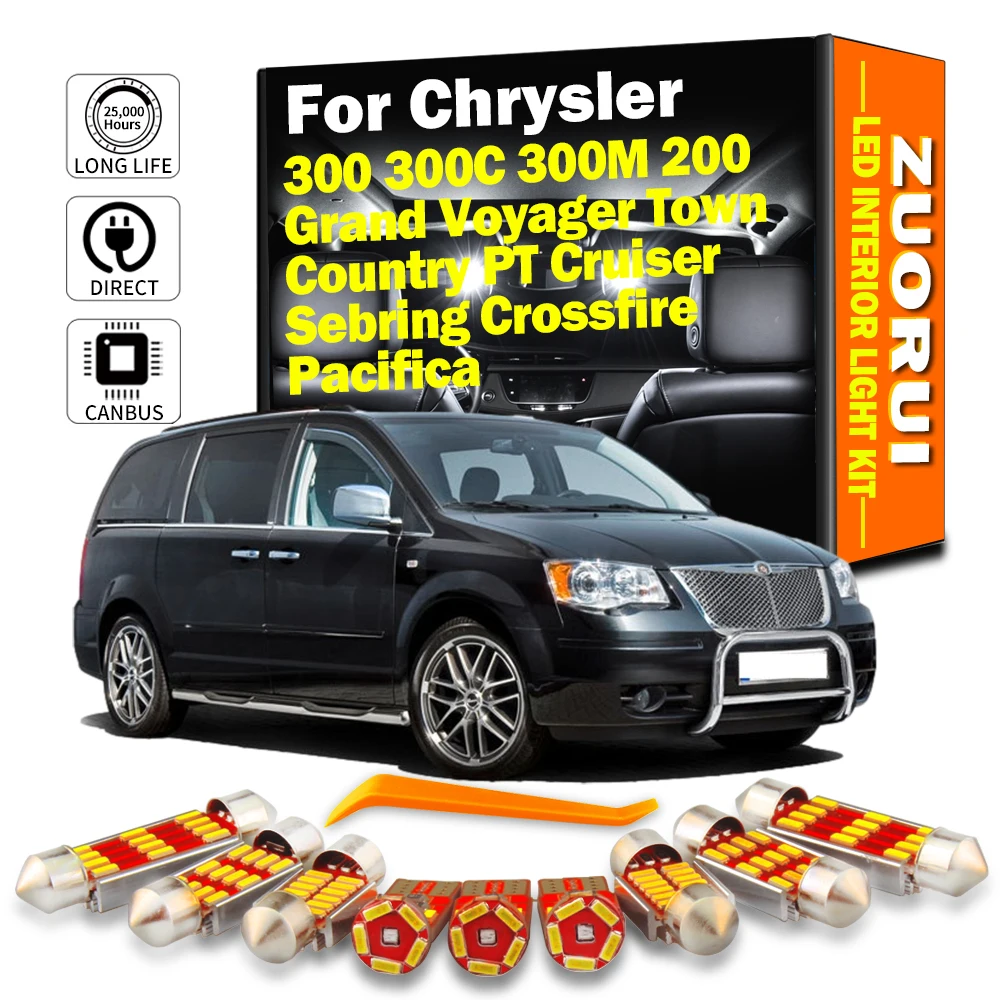 

Canbus LED Interior Light Kit For Chrysler 300 300C 300M 200 Grand Voyager Town Country Sebring Crossfire Pacifica PT Cruiser