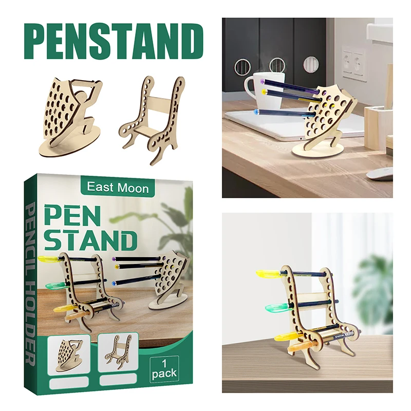 

Деревянная креативная Кисть для макияжа карандаш Акварельная ручка Дисплей Органайзер держатель