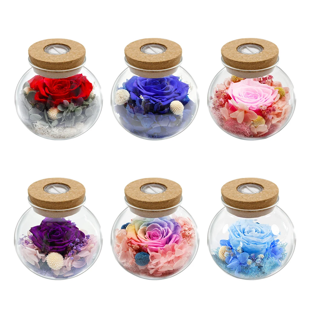 

Стеклянная бутылка желаний-неподвластная красота, уникальный признанный подарок и настоящие цветы будут жить вечно