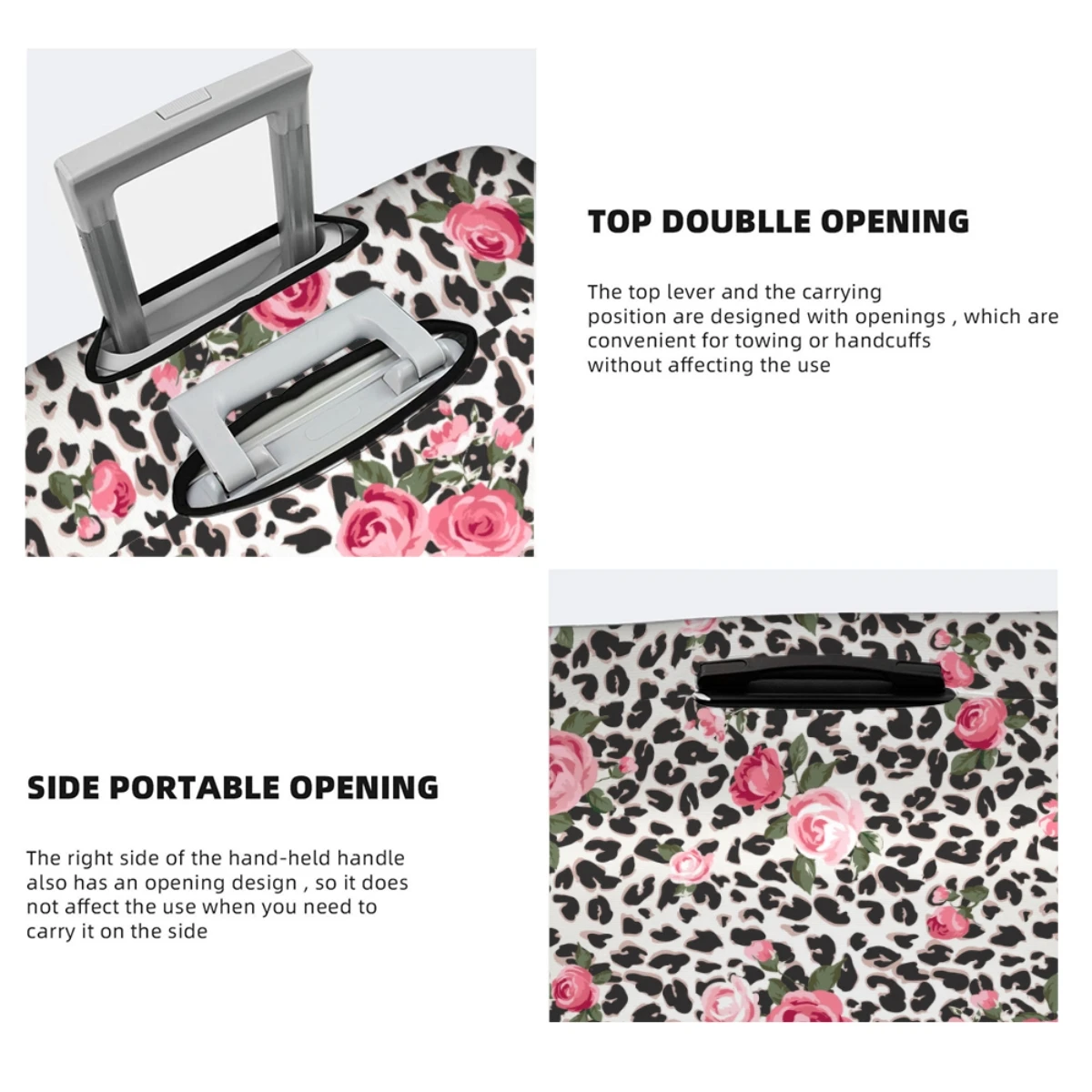 Travel Suitcase Protector Elastic Protective Washable Luggage Cover With Concealed Zipper Suitable For 18-32 Inch