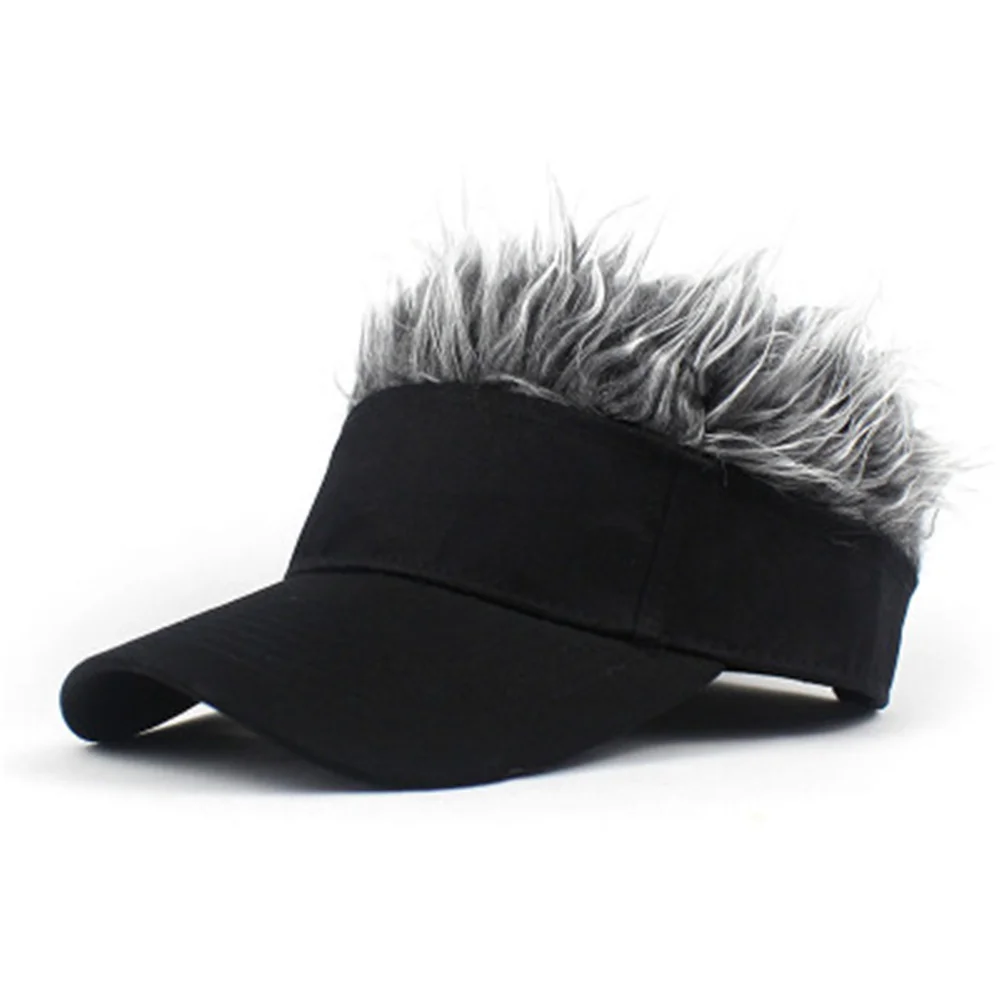 

Golf Baseball Cap Met Nep Flair Haar Cap Zonneklep Fun Toupet Hoeden Heren Vrouwen Spiked Haren Pruik Hoed