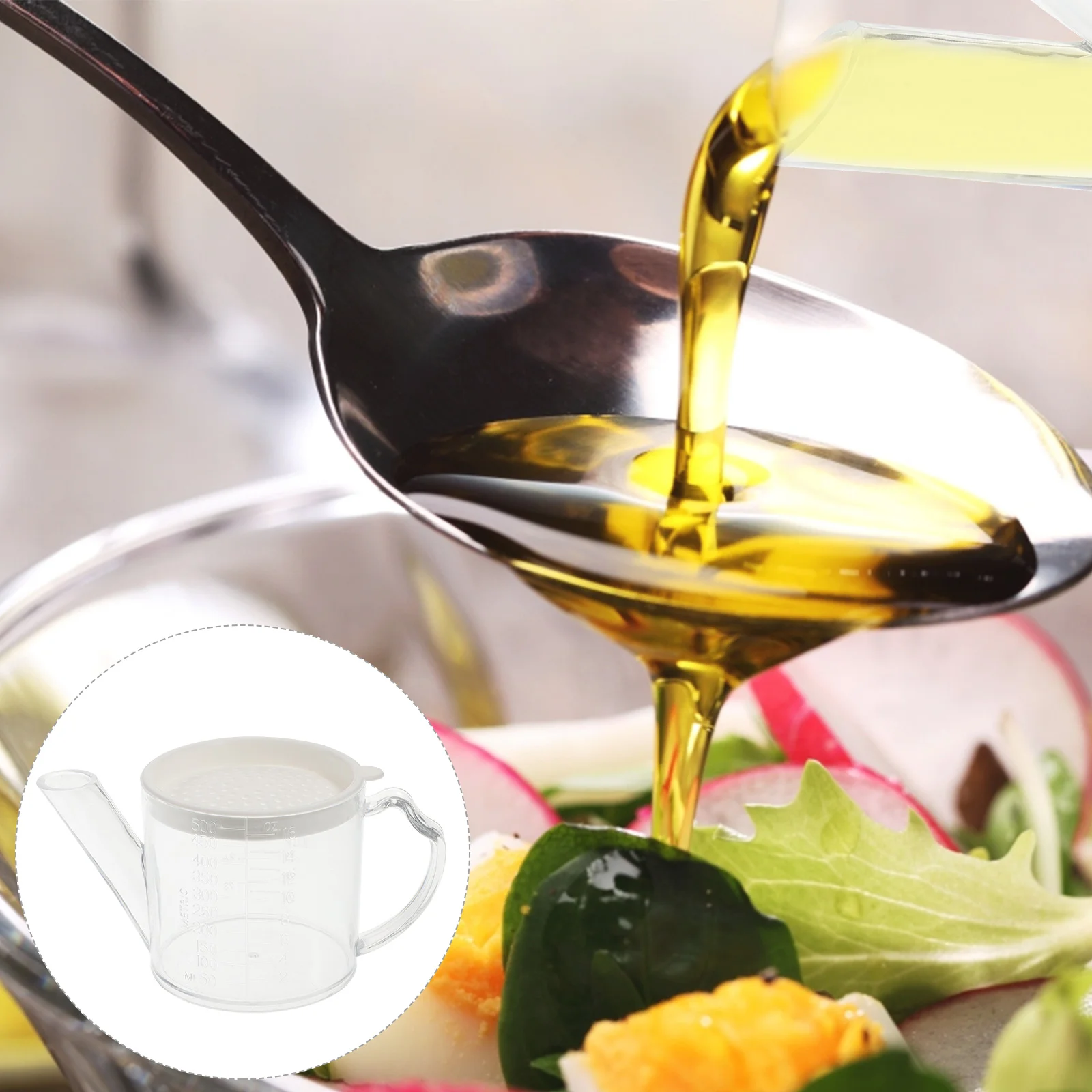 

Oil Separator Gravy Dispenser Fat Vinegar Grease Cooking Can Strainer Bottle Storage Kitchen Jug Keeper Container Olive Pot