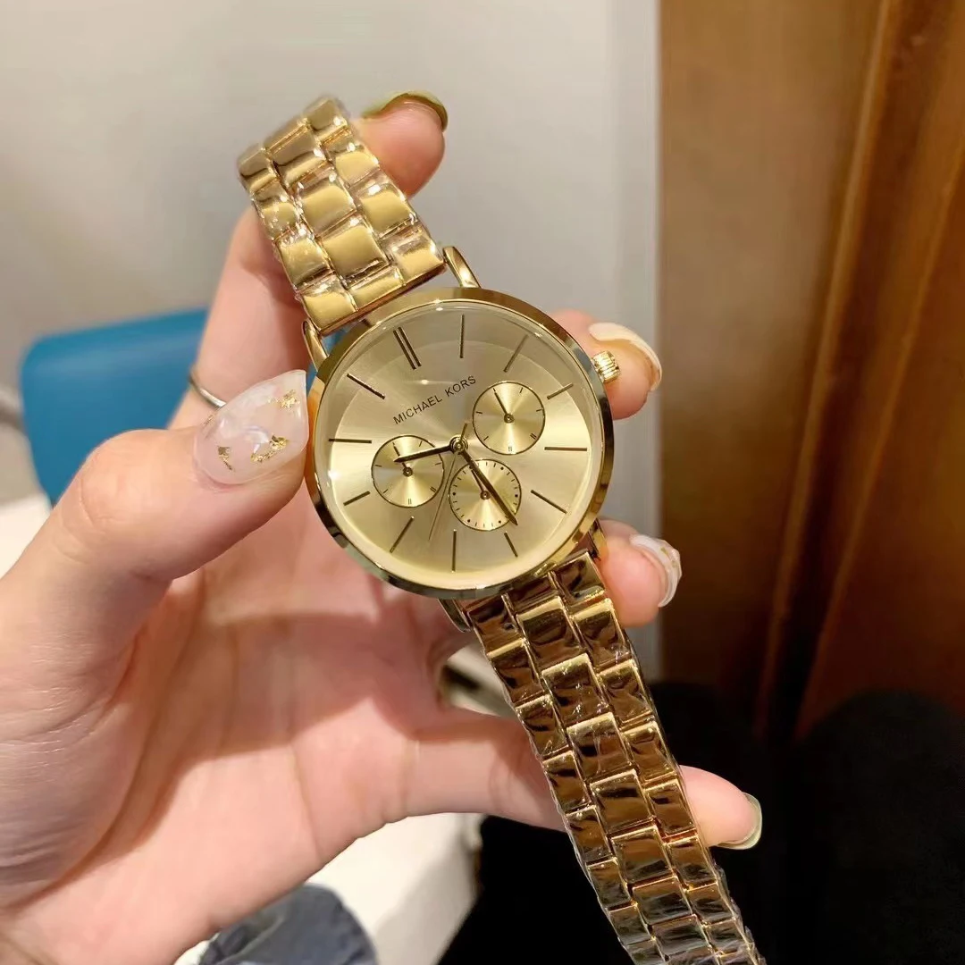 Фото Женские наручные часы Michael Kors 2026: минималистичный дизайн, роскошные, из нержавеющей стали, с большим круглым циферблатом, кварцевые, модный подарок для леди №2