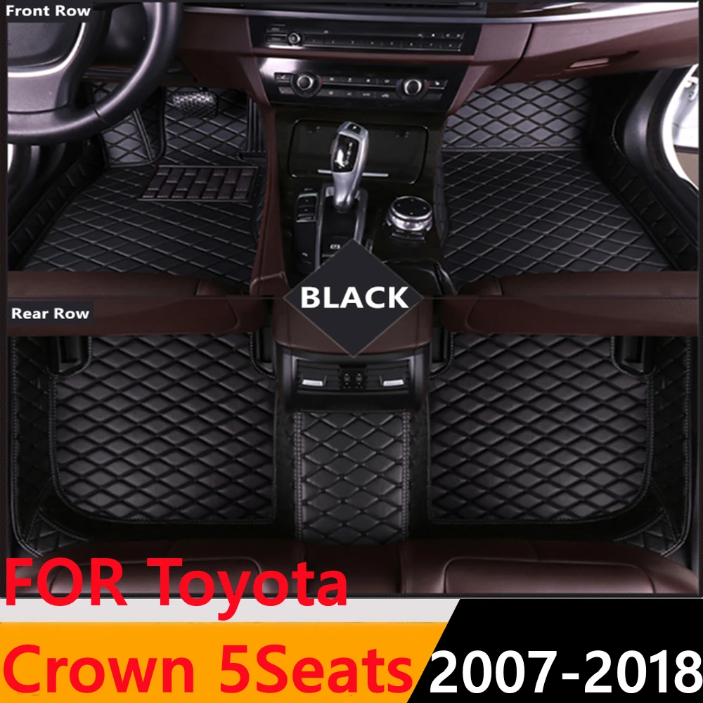

Sinjayer Waterproof Leather Custom Fit Car Floor Mats Front & Rear FloorLiner Parts Carpet For TOYOTA Crown 5 Seats 2007 08-2018