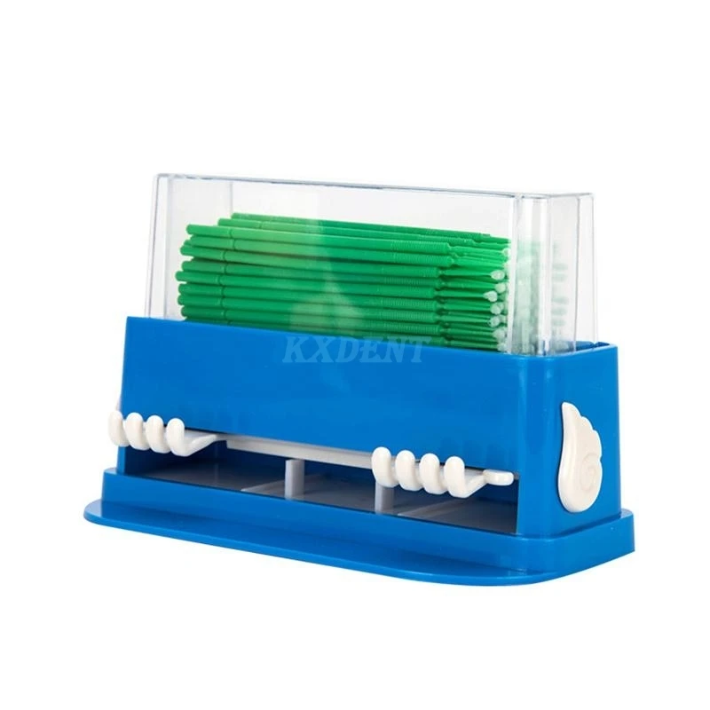 

Dental Disposable Micro Applicator Tip Brush Dispenser With 100 Applicators 3 Colors for choose Dentistry Lab Supplies