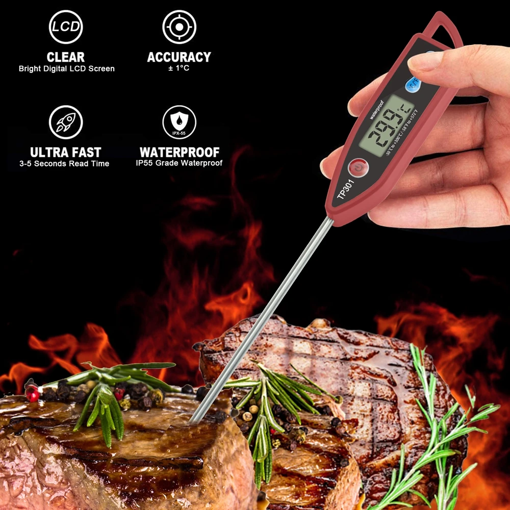 

MOSEKO Digital Waterproof Meat Thermometer for Cooking BBQ Oil Candy Milk Oven Grill Food Temperature Gauge Kitchen Tools