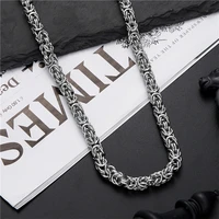 punk hip hop hand assembled 316l stainless steel men necklace fashion personality sweater wheat chain necklace fashion wholesale