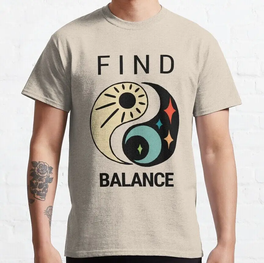 Классическая Летняя футболка унисекс Yin And Yang The Balance Of Life хлопковая модная одежда