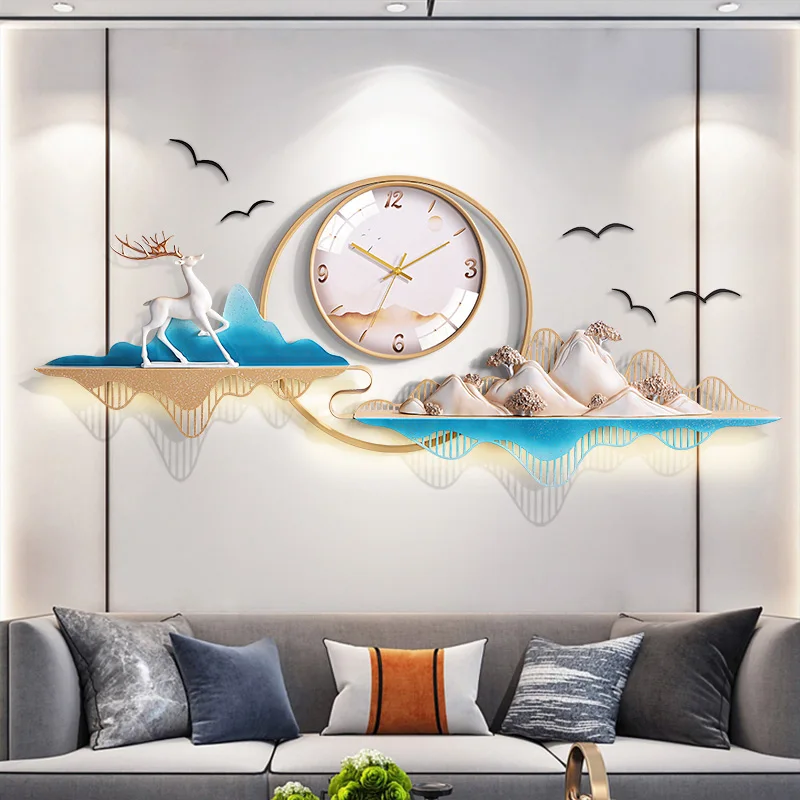 

Large Mechanic Wall Clock Living Room Modern Silent Luxury Wall Clock Design Digital Nordic Horloge Murale Kitchen Furniture