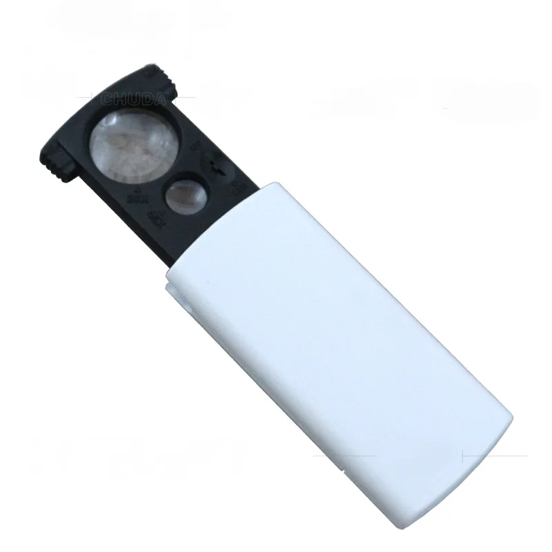 

20X 45X Portable Magnifying Glass with Led Uv Light Pull-Type Jewelry Magnifier Mini Pocket Microscope Loupe Optical Lens Tool