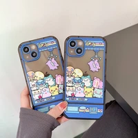 cute cartoon pokemon gengar snorlax invisible folding stand phone case for iphone 11 12 13 pro max xs xr clear soft cover