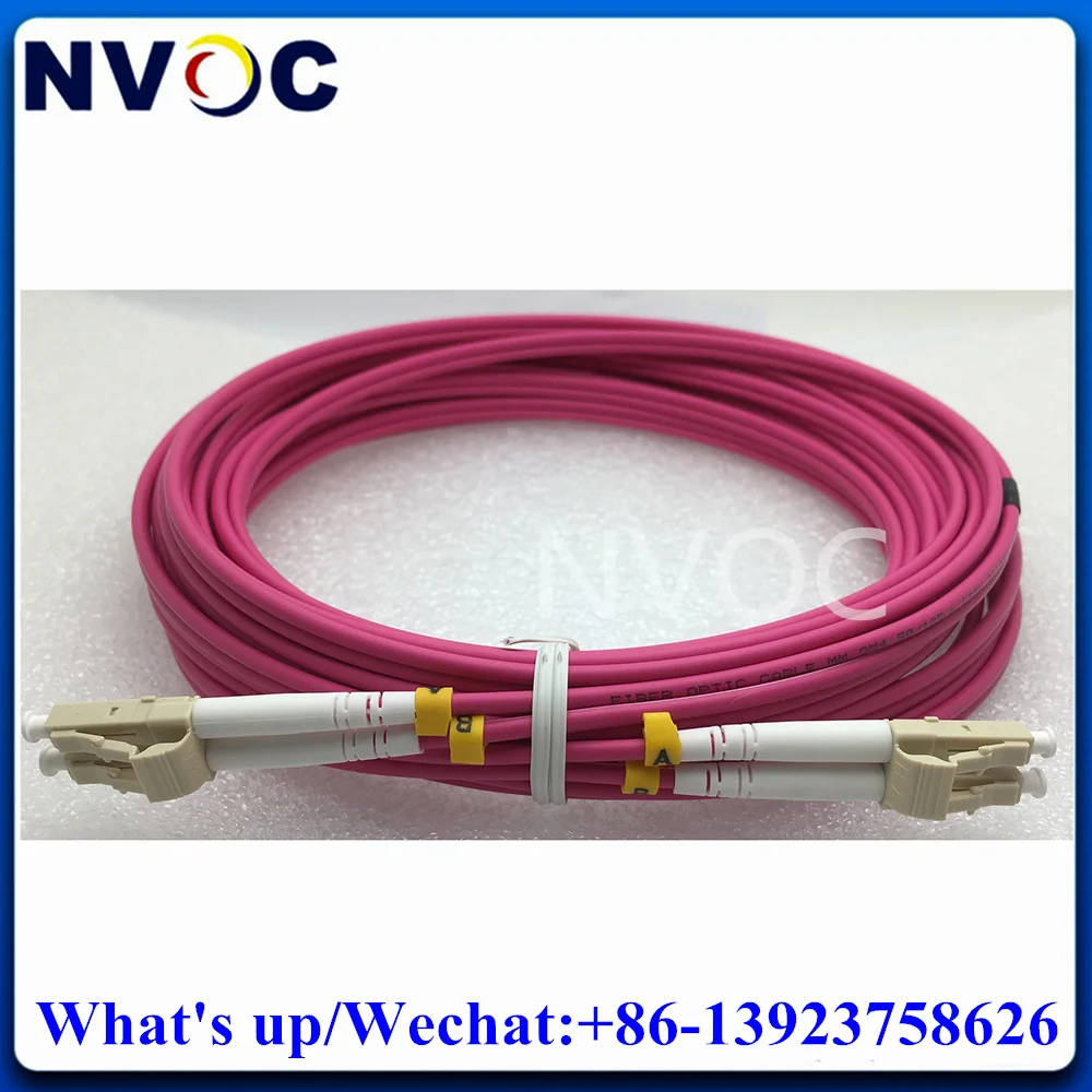 35Meter OM4 DX 3.0mm LSZH Pink Jacket LC-LC/ST Fiber ZipCord Patch Cord 35M LC-SC/FC Multi-Mode OM3 Cable Duplex Jumper |