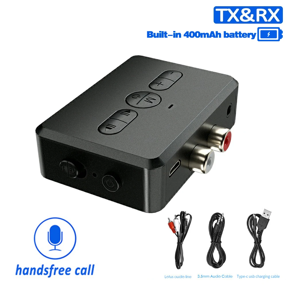 

Приемник-передатчик RT01 с Bluetooth 5,0, 2-в-1, аудио адаптер 5 в RX + AUX для BT запускает оборудование, автомобильный громкой связи, радио для ПК