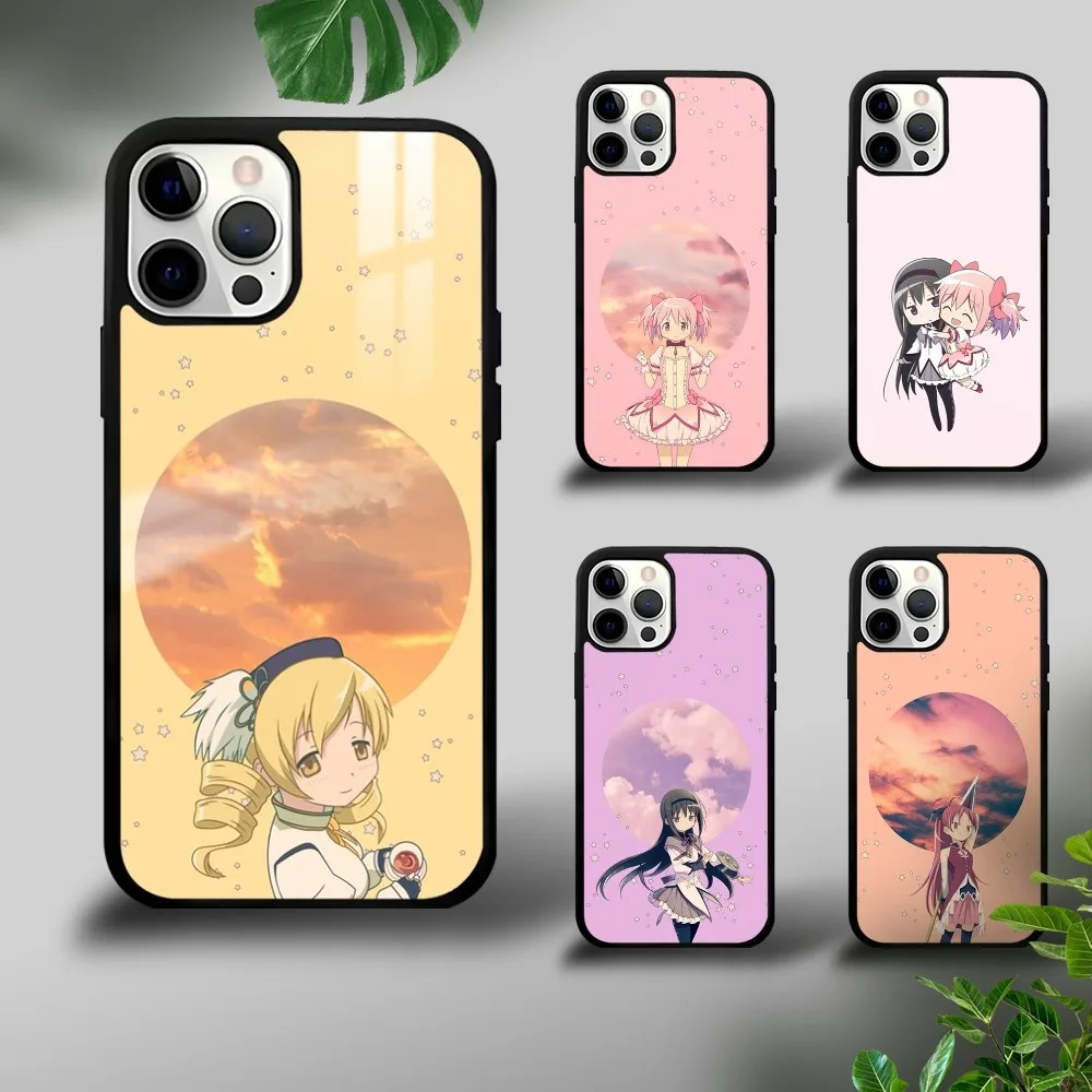 Милый чехол для телефона с изображением аниме M-MadokA M-Nagica iPhone 16 15 14 13 12 11 Pro Xs Max Mini Plus