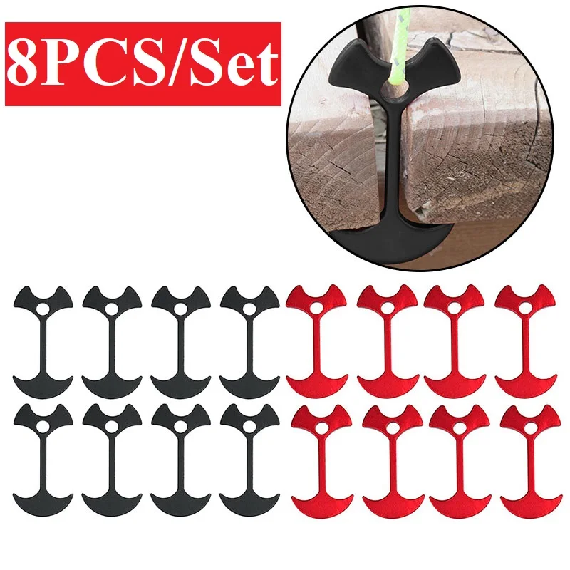

8pcs Floor Nail Fiestas Camping Wedding Tent Peg Carpas Path Deck Camp Wind Rope Chains Aluminum Linked Herringbone Nails
