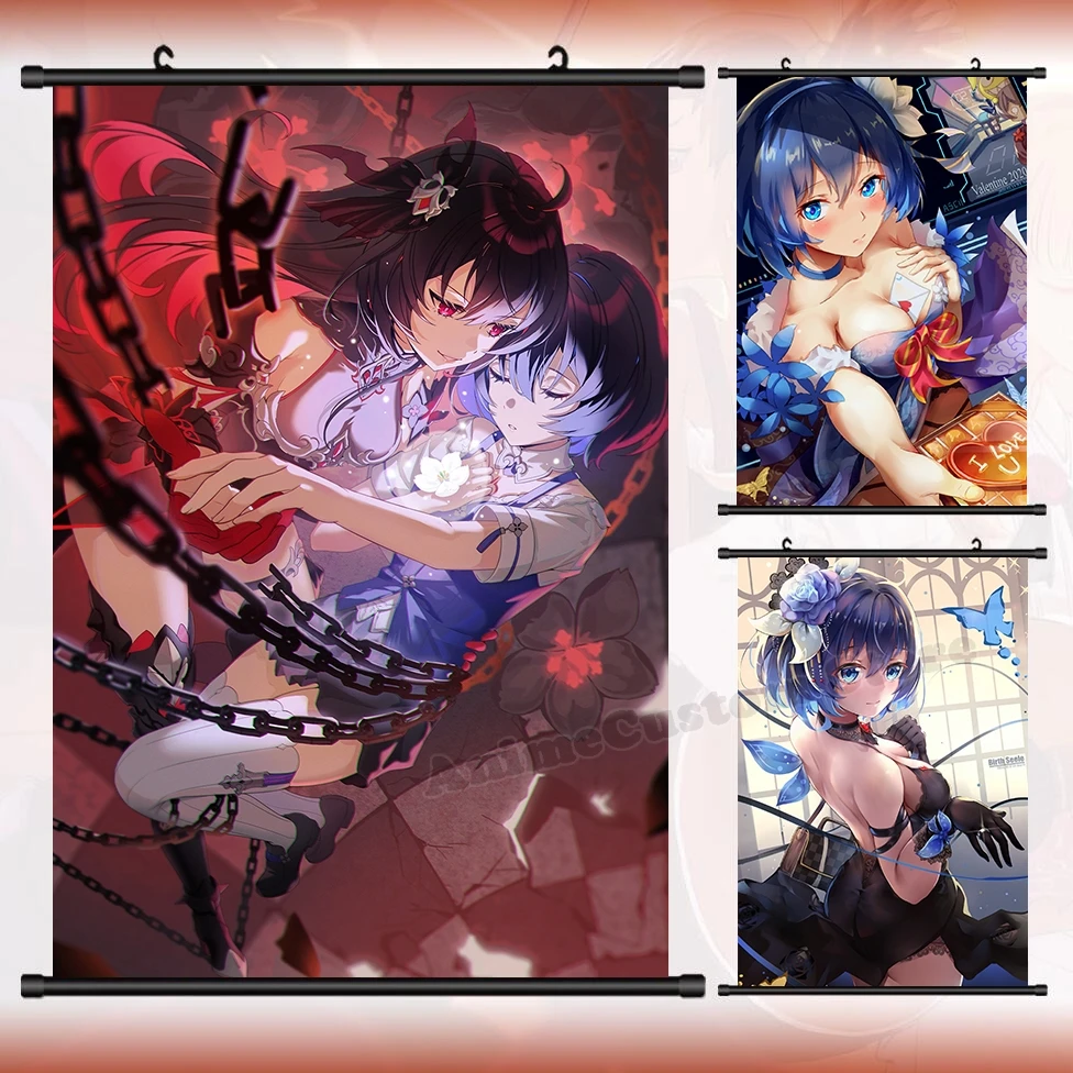 

Anime Honkai Impact 3 Seele Vollerei Cosplay HD Wall Scroll Roll Painting Poster Hanging Picture Poster Home Decor Art Gift