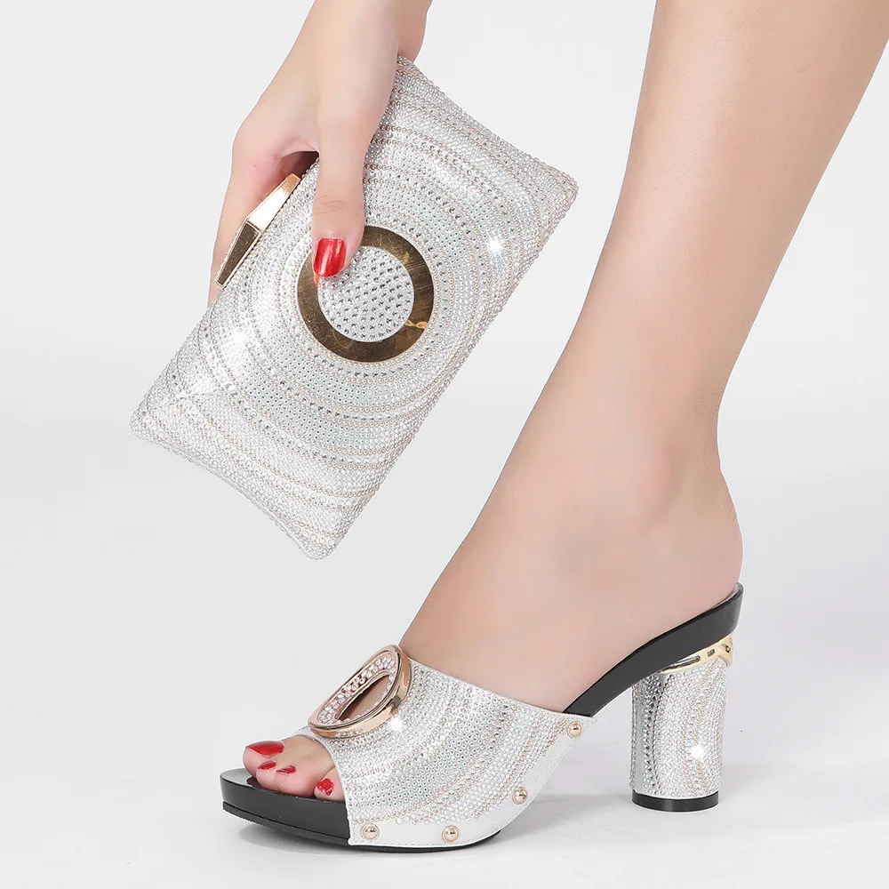 Doershow хорошая цена африканская Свадебная обувь Итальянская с подходящими сумками