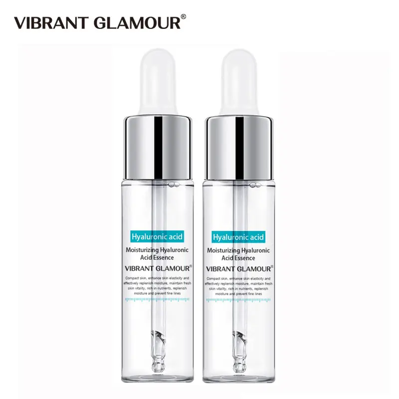 VIBRANT GLAMOUR Hyaluronic Acid Face Serum Whitening Moisturizing Shrink Pores Oil Control Anti-Aging Skin Face Care 2Pcs