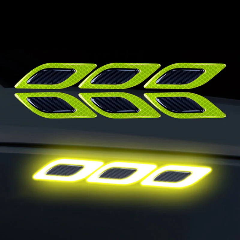 

Car Reflective Carbon Fiber Sticker 3D Car Styling Reflective Strips Night Safety Warning Reflector Tape Stickers Decal