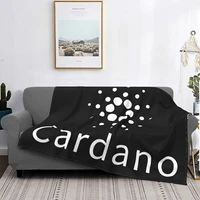 cardano blanket 3d print soft coral flannel fleece warm blockchain throw blankets for car bedding sofa bedspreads