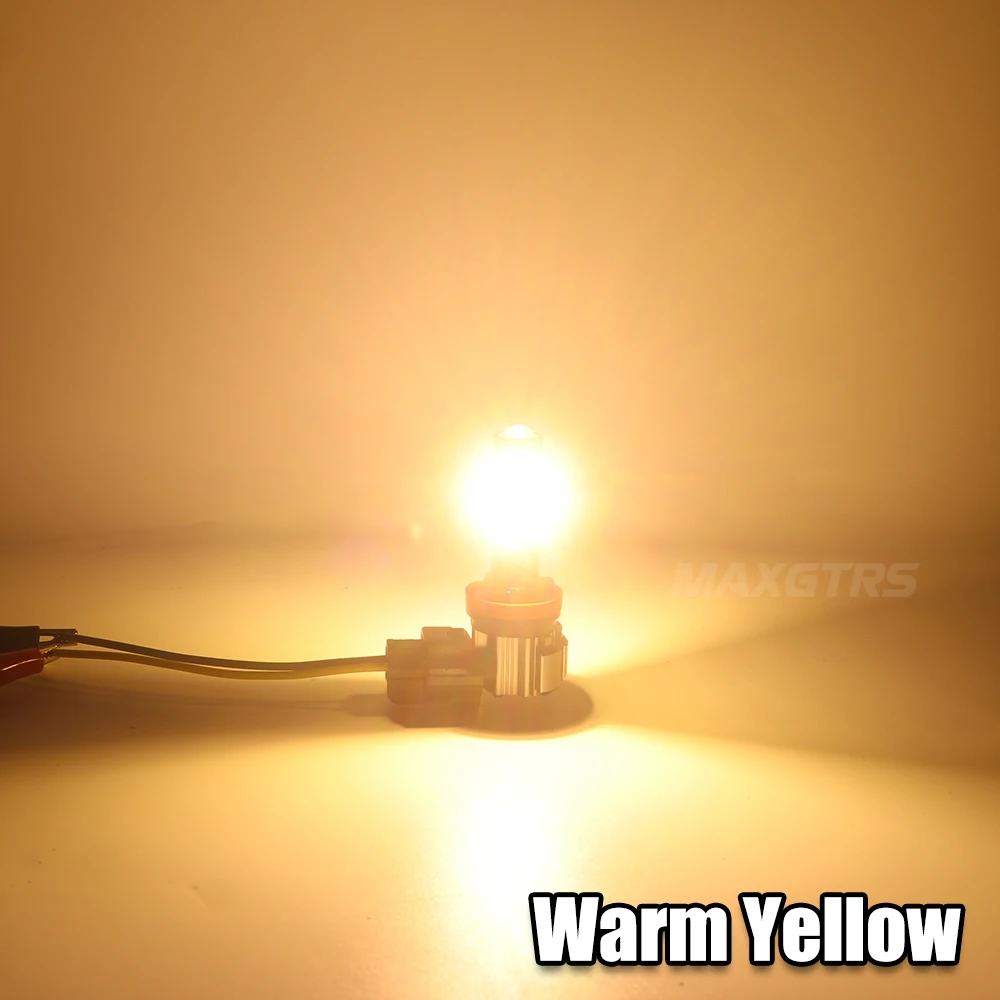 

2 шт. H8 H11 безвентиляторные светодиодные противотуманные фары 3570 CSP чип с линзой 9005 9006 HB3 HB4 9012 3-стороннее освещение белый/теплый желтый