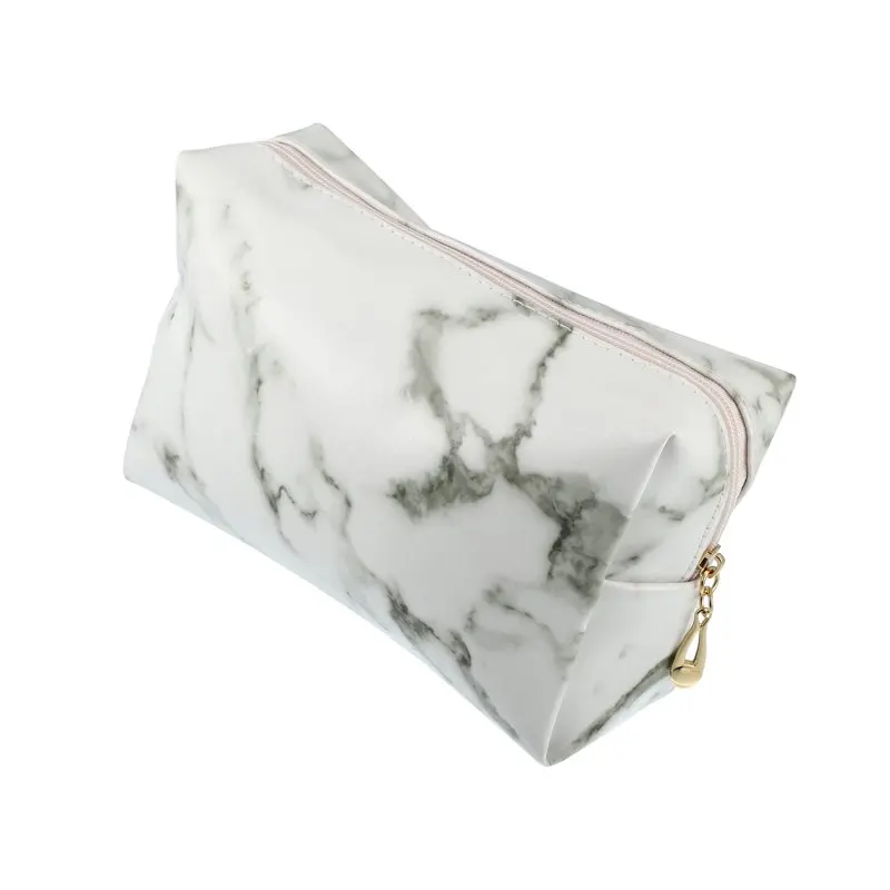 

1 Pcs Makeup Bag Travel Cosmetic Bag Waterproof PU Case S Size White