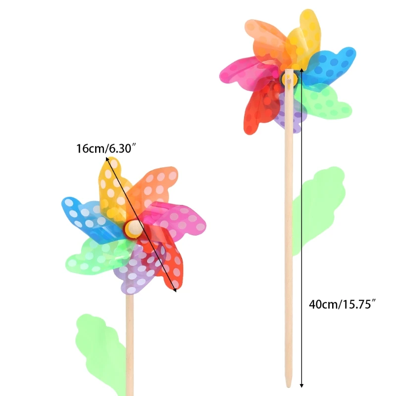 

Colorful Pinwheel Wind Wind Spinner Windmill Home Garden Yard Decor Kids Toys