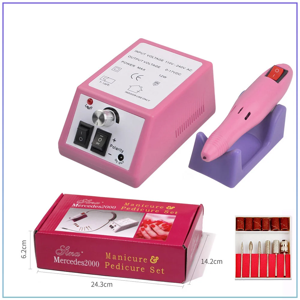 

20000RPM Electric Nail Drill Machine Milling Cutters Drill Bits Set Gel Cuticle Remover Pedicure Nail Art Apparatus for Manicure