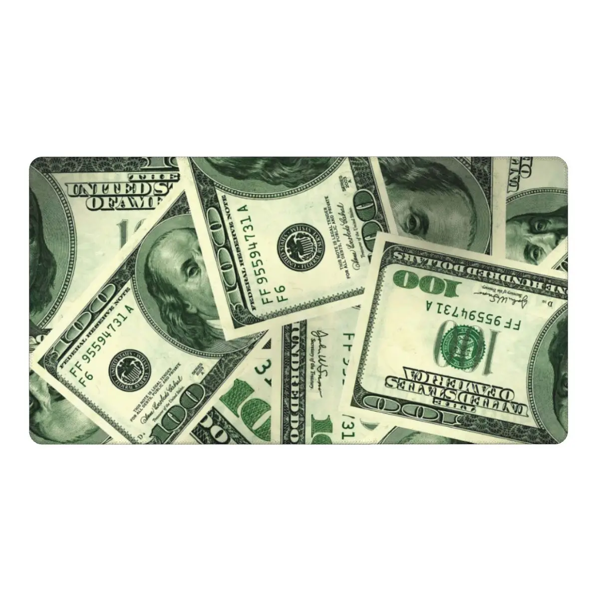 

100 Dollars Banknotes Keyboard Table Mat Mousepad Big Gaming Anti-slip Natural Rubber Gamers Mouse pad