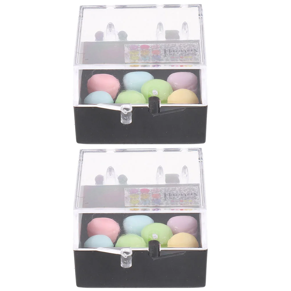 2-коробки имитации мини-макарон миниатюрная модель макарон миниатюрное