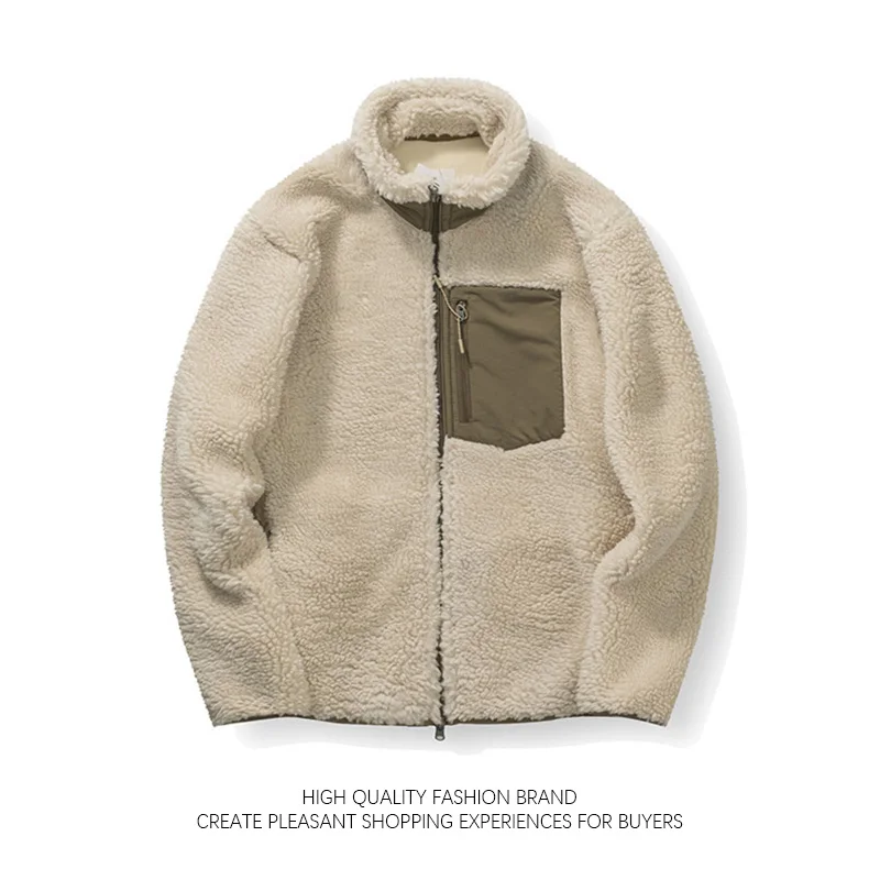 Ветрозащитное пальто из искусственного кашемира Мужская Флисовая Куртка на