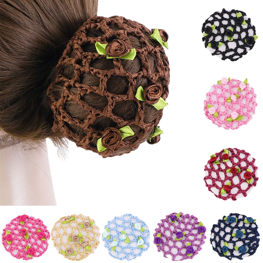 

1PC Bun Cover Skating Cover Hair Crochet Net Ballet Dance Elastic Hair Bands for Girls Women Hairnets Snood Styling Accessoires